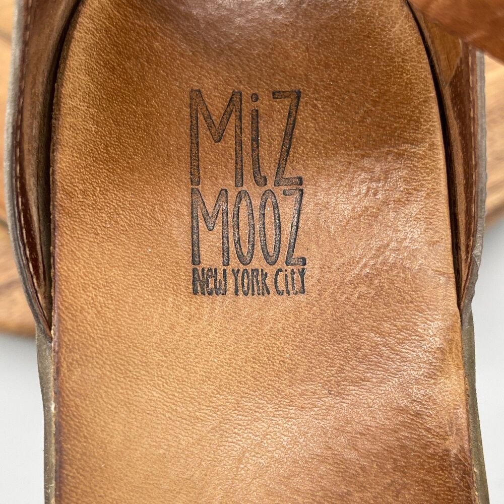 Miz Mooz NYC Sandals Womens 10.5 / 42 Distressed Gray Leather Ankle Strap - Picture 9 of 10